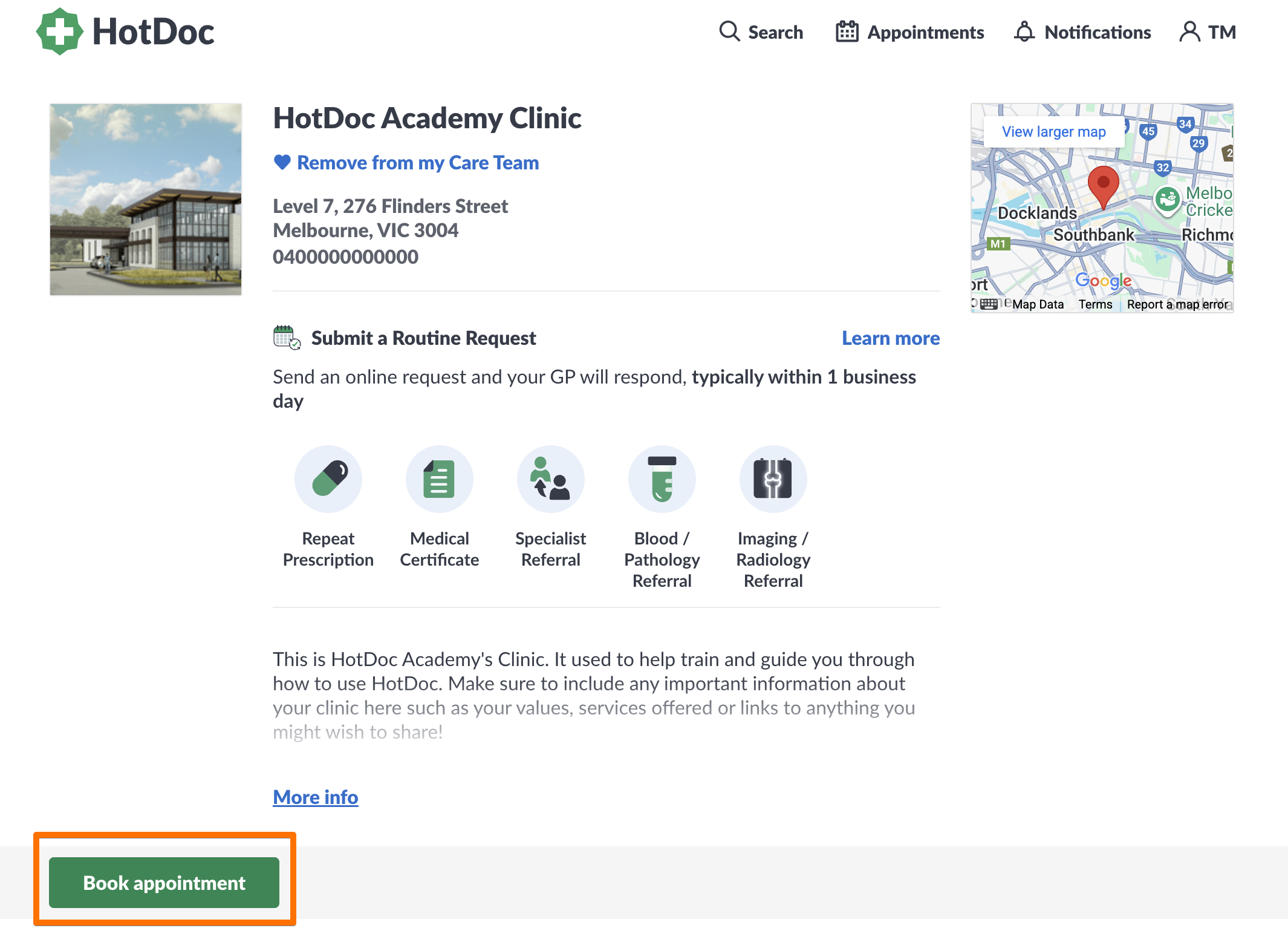 Monosnap HotDoc Academy Clinic - Book Doctors Online with HotDoc 2025-11-10 12-52-21.png