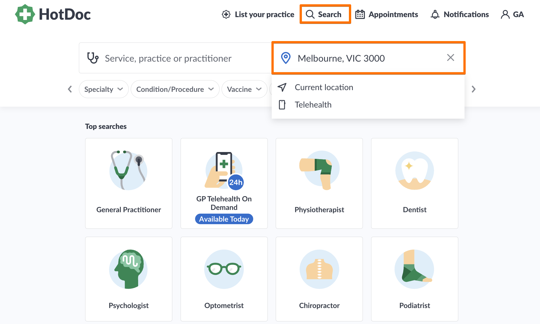 Monosnap Find and Book Your Doctor Online - HotDoc 2026-05-25 15-43-55.png